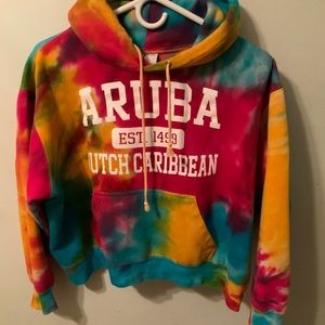 Tropical colored sweatshirt. ARUBA